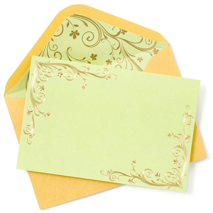 Swirl Border Correspondence Cards