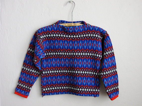 Vintage Children's Ski Sweater by Soubrette Vintage