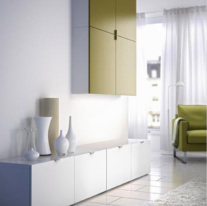 IKEA Cabinets White Green